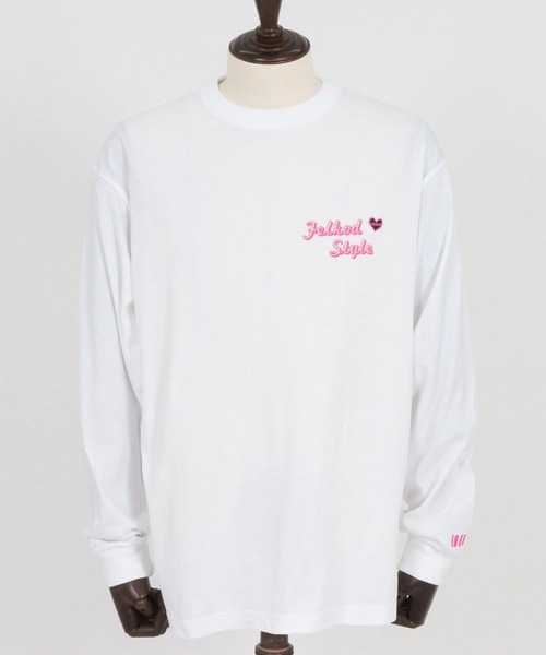 felkod（フィルコッド）の「mlt5269- 3D Logo Print Long Sleeve Tee カットソー（Tシャツ/カットソー・メンズ・ホワイト×ブラック/ホワイト×ピンク/ブラック×ピンク・S/M/L/XL）」の22枚目の写真