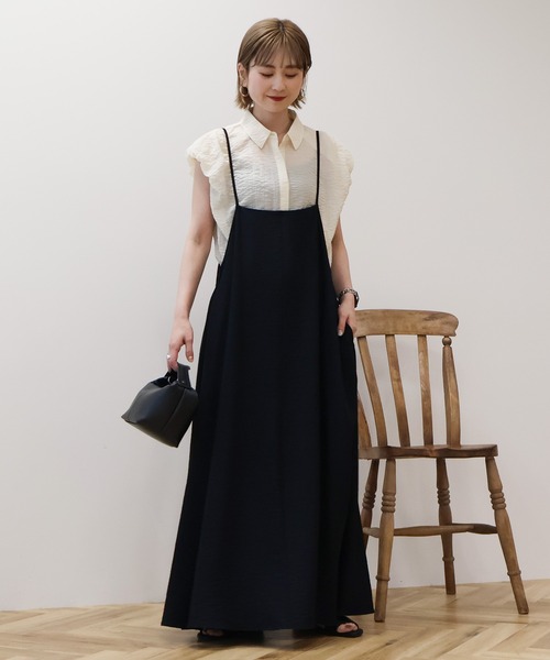 AMERICAN HOLIC(アメリカンホリック)の「バルーンスリーブブラウス(シャツ/ブラウス・レディース・アイボリー/ブラック/ストライプ・L/M)」の4枚目の写真