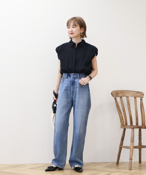 AMERICAN HOLIC(アメリカンホリック)の「バルーンスリーブブラウス(シャツ/ブラウス・レディース・アイボリー/ブラック/ストライプ・L/M)」の11枚目の写真