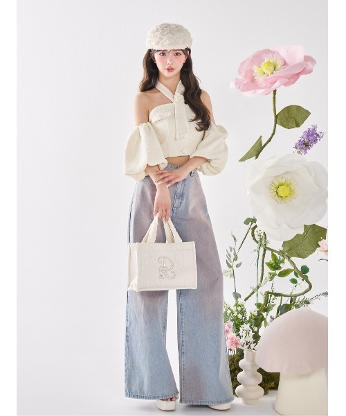 Darich（ダーリッチ）の「DRビジューミニトートバッグ（トートバッグ・レディース・サックスブルー/ブラック/ホワイト/ピンク・FREE）」の8枚目の写真