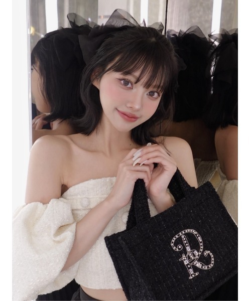 Darich（ダーリッチ）の「DRビジューミニトートバッグ（トートバッグ・レディース・サックスブルー/ブラック/ホワイト/ピンク・FREE）」の16枚目の写真