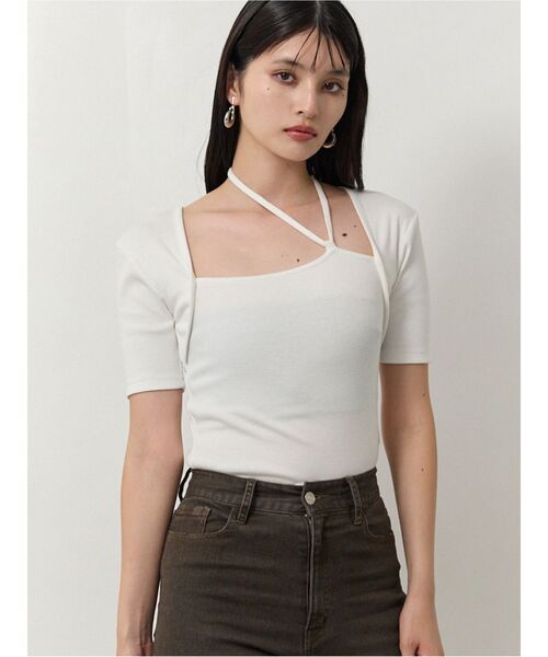 MURUA（ムルーア）の「ボレロライクトップス（Tシャツ/カットソー・レディース・ブラック/ブルー/その他1/ホワイト・FREE）」の2枚目の写真