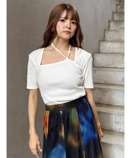 MURUA（ムルーア）の「ボレロライクトップス（Tシャツ/カットソー・レディース・ブラック/ブルー/その他1/ホワイト・FREE）」の8枚目の写真