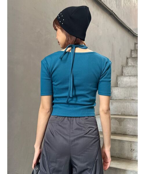 MURUA（ムルーア）の「ボレロライクトップス（Tシャツ/カットソー・レディース・ブラック/ブルー/その他1/ホワイト・FREE）」の5枚目の写真