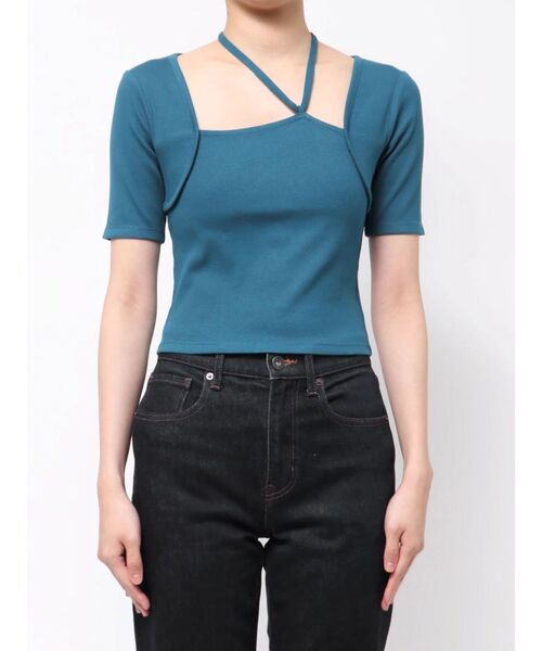 MURUA（ムルーア）の「ボレロライクトップス（Tシャツ/カットソー・レディース・ブラック/ブルー/その他1/ホワイト・FREE）」の9枚目の写真