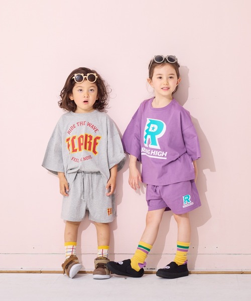 LSP WOW(エルエスピーワオ)の「【LSP WOW!】半袖プリントセットアップ(セットアップ・キッズ・ブラック/パープル/ライトグレー・80/90/100/110/120/130/140/150)」の11枚目の写真
