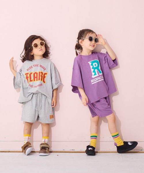 LSP WOW(エルエスピーワオ)の「【LSP WOW!】半袖プリントセットアップ(セットアップ・キッズ・ブラック/パープル/ライトグレー・80/90/100/110/120/130/140/150)」の9枚目の写真