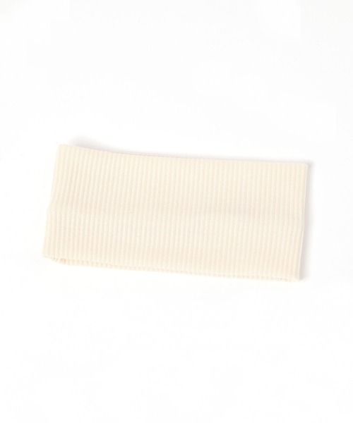 LEPSIM（レプシィム）の「リブヘアバンド　497333（ヘアバンド・レディース・ライトグレー/ブラック/アイボリー・ONE SIZE）」の2枚目の写真