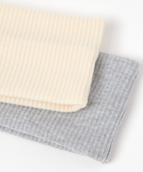 LEPSIM（レプシィム）の「リブヘアバンド　497333（ヘアバンド・レディース・ライトグレー/ブラック/アイボリー・ONE SIZE）」の9枚目の写真