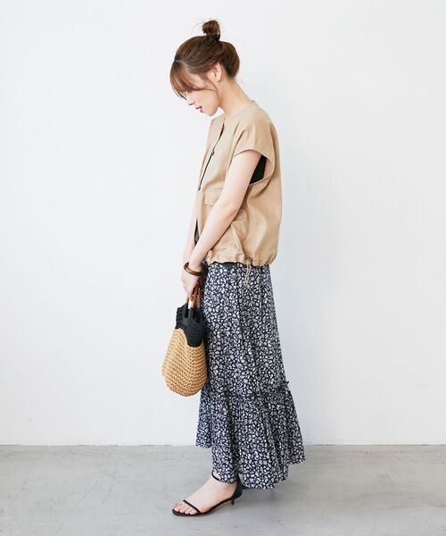 le.coeur blanc（ルクールブラン）の「《手洗い可能》コットン麻ノーカラーシャツジャケット（ノーカラージャケット・レディース・ベージュ/ブラウン/ブラック・38）」の11枚目の写真