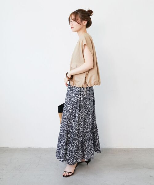 le.coeur blanc（ルクールブラン）の「《手洗い可能》コットン麻ノーカラーシャツジャケット（ノーカラージャケット・レディース・ベージュ/ブラウン/ブラック・38）」の12枚目の写真