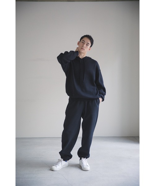 パーカー 「hatoooooooooo」12G smouth knit foodie/無地シンプルデザインニットフーディ― レディース メンズ セール】【hatoooooooooo】12G smouth knit foodie/無地シンプル