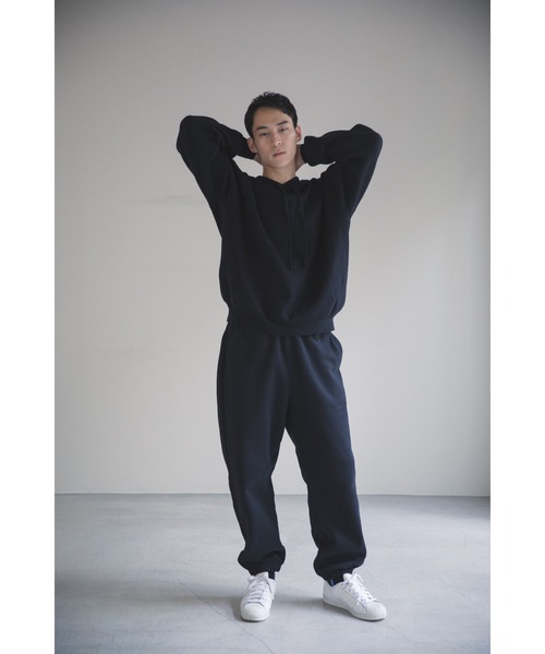 ニット セーター 「hatoooooooooo」12G smouth knit foodie/無地シンプルデザインニットフーディ― レディース メンズ セール】【hatoooooooooo】12G smouth knit foodie/無地シンプル