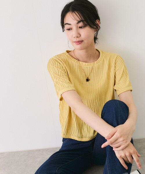 Jayro（ジャイロ）の「なみなみ柄カットソー（Tシャツ/カットソー・レディース・ブラック/ピンク/イエロー/ホワイト系その他・M）」の22枚目の写真