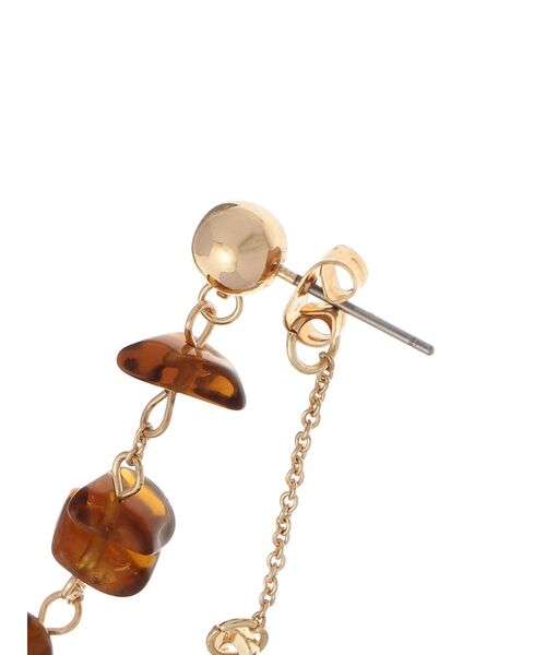 MERCURYDUO(マーキュリーデュオ)の「メタル使い天然石ピアス(ピアス(両耳用)・レディース・ミント/ブラウン・FREE)」の5枚目の写真