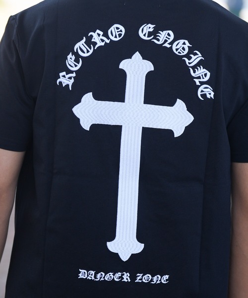 adamsJUGGLER(アダムスジャグラー)の「RTEGエンブロイダリークロスティー(Tシャツ/カットソー・メンズ・ホワイト/ブラック・S/M/L/XL/XXL)」の11枚目の写真