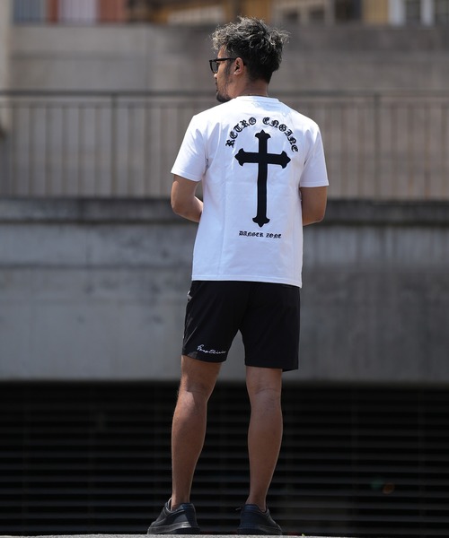 adamsJUGGLER(アダムスジャグラー)の「RTEGエンブロイダリークロスティー(Tシャツ/カットソー・メンズ・ホワイト/ブラック・S/M/L/XL/XXL)」の3枚目の写真