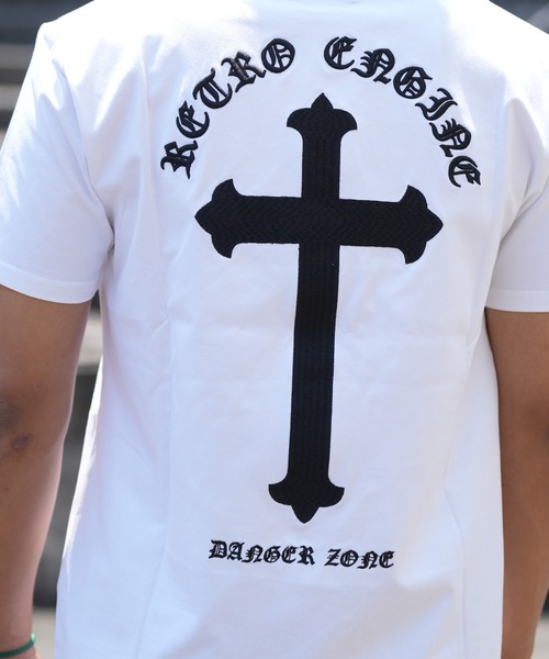 adamsJUGGLER(アダムスジャグラー)の「RTEGエンブロイダリークロスティー(Tシャツ/カットソー・メンズ・ホワイト/ブラック・S/M/L/XL/XXL)」の14枚目の写真