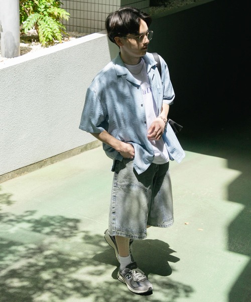 SENSE OF PLACE by URBAN RESEARCH（センスオブプレイスバイアーバンリサーチ）の「ダブルニーワイドデニムショーツ（その他パンツ・メンズ・インディゴブルー/ブラック・MEDIUM/LARGE）」の19枚目の写真