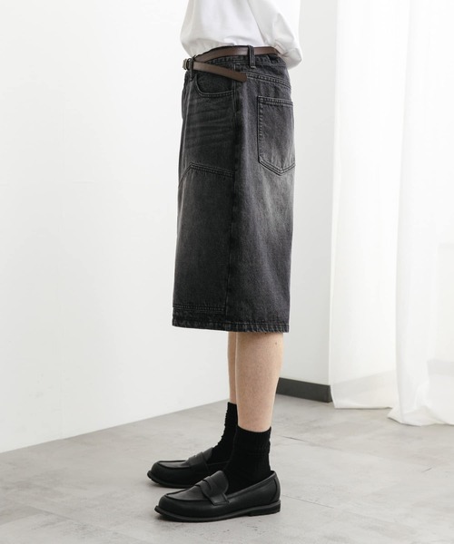 SENSE OF PLACE by URBAN RESEARCH（センスオブプレイスバイアーバンリサーチ）の「ダブルニーワイドデニムショーツ（その他パンツ・メンズ・インディゴブルー/ブラック・MEDIUM/LARGE）」の21枚目の写真