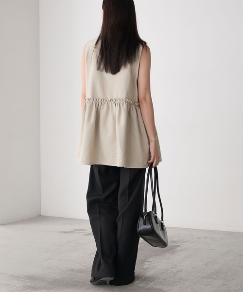 セール】【forksy.】ペプラムフレアサックベスト（ベスト）｜forksy