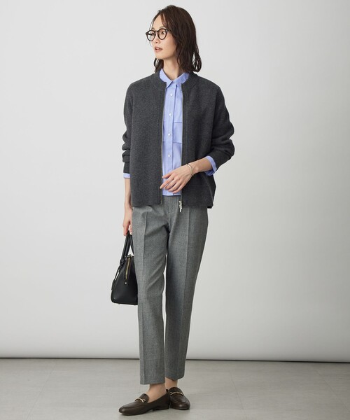 J.PRESS(ジェイプレス)の「COTTON TEX ブラウス(シャツ/ブラウス・レディース・ネイビー系1/サックスブルー系/ライトグレー系・11/9)」の9枚目の写真