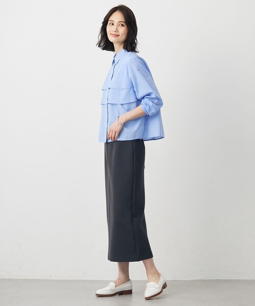 J.PRESS(ジェイプレス)の「COTTON TEX ブラウス(シャツ/ブラウス・レディース・ネイビー系1/サックスブルー系/ライトグレー系・11/9)」の13枚目の写真