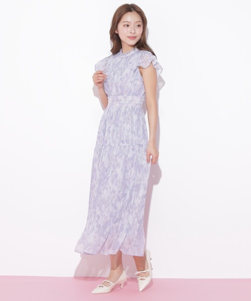 JILL by JILL STUART(ジルバイジルスチュアート)の「スリットネックプリーツワンピース(ワンピース・レディース・ラベンダー/ブルー/グリーン・FREE)」の9枚目の写真