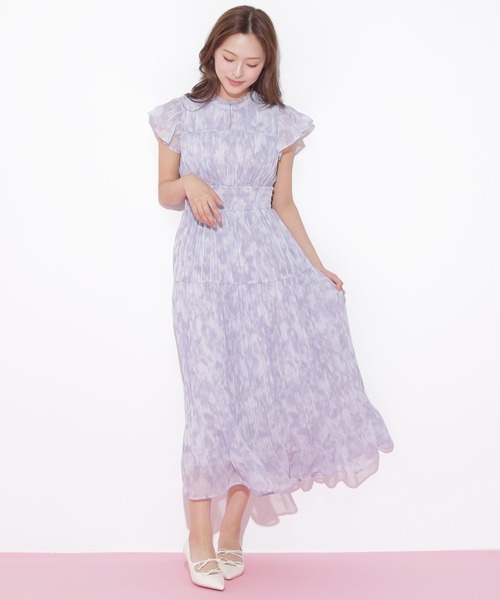 JILL by JILL STUART(ジルバイジルスチュアート)の「スリットネックプリーツワンピース(ワンピース・レディース・ラベンダー/ブルー/グリーン・FREE)」の6枚目の写真
