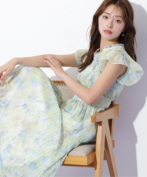 JILL by JILL STUART(ジルバイジルスチュアート)の「スリットネックプリーツワンピース(ワンピース・レディース・ラベンダー/ブルー/グリーン・FREE)」の15枚目の写真