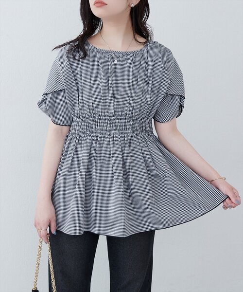 osonoねじり袖ペプラムチュニック natural couture｜osonoねじり袖ペプラムチュニック | Rakuten