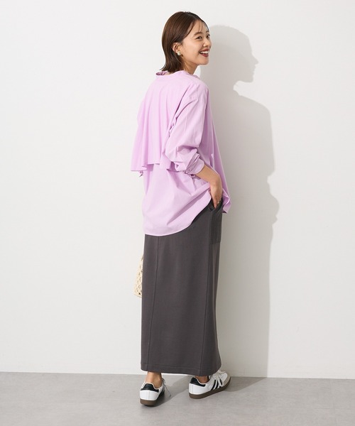 CRAFT STANDARD BOUTIQUE(クラフトスタンダードブティック)の「カットソーIラインスカート◆(スカート・レディース・アイボリー/ダークグレー/イエロー・FREE)」の18枚目の写真