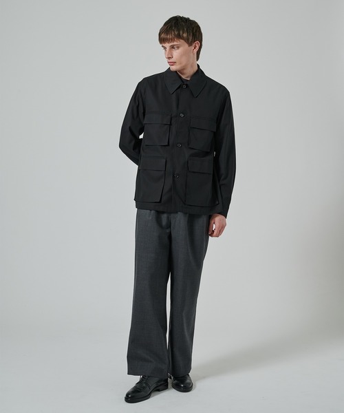 OVY 黒 ミリタリージャケット 4ポケット 4POCKETS JACKET（ミリタリージャケット）｜markaware（マーカ