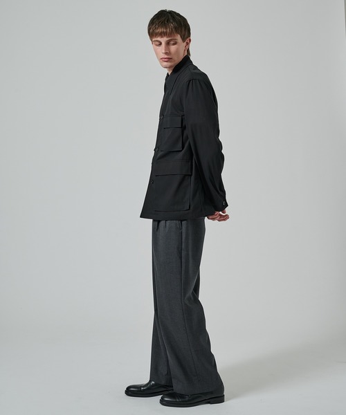 markaware（マーカウェア）の「【markaware/marka】4POCKETS JACKET（ミリタリージャケット・メンズ・ダークグリーン/ブラック・1/2）」の4枚目の写真