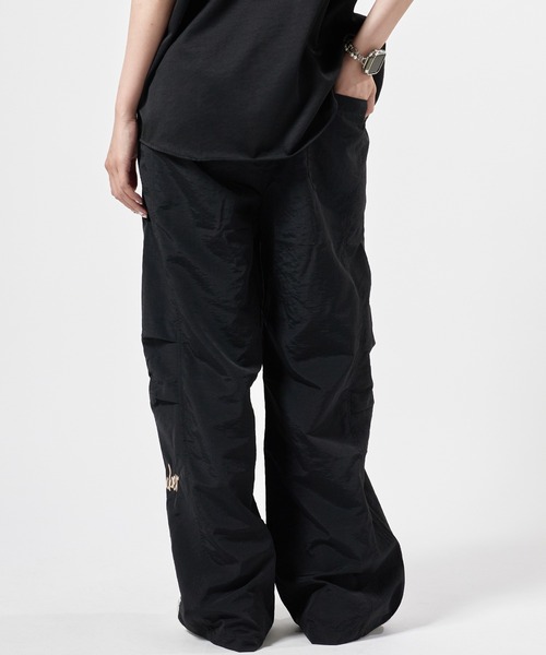 セール】Nylon pants with embroidery design / 刺繍デザイン ナイロン