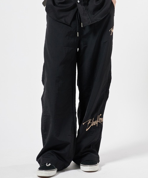 セール】Nylon pants with embroidery design / 刺繍デザイン ナイロン