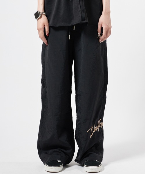 セール】Nylon pants with embroidery design / 刺繍デザイン ナイロン