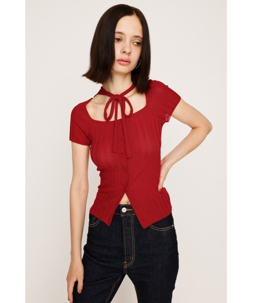 ★SEA NY★ アディ・ストライプニット半袖トップ ★送関込 TIE DESIGN HG TOPS タイデザイン ハイゲージ トップス 夏服