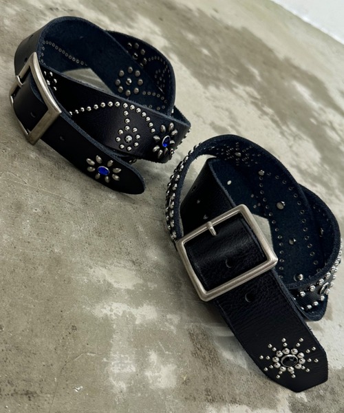 A'GEM/9 × .kom 『A'gem/エージェム』 フラワースタッズベルト A'gem