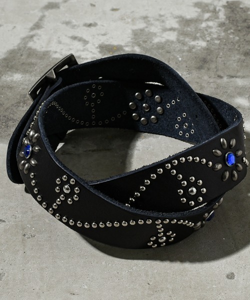 HTC似 ピーナッツ スタッズベルト ブラックA'gem/エージェム