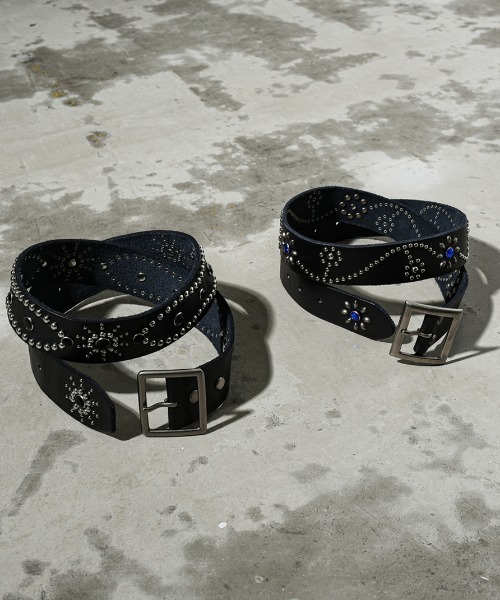 A'GEM/9 × .kom 『A'gem/エージェム』 フラワースタッズベルト A'gem