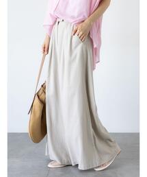 Lugnoncure | 【セットアップ可】レーヨン麻ワイドパンツ(その他パンツ)