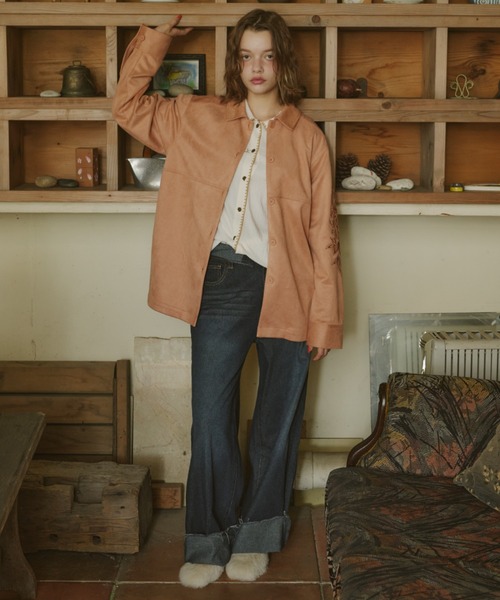 Unitage（ユニテージ）の「刺繍スウェードシャツジャケット（その他