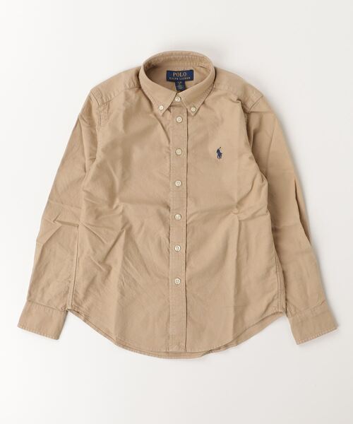 POLO RALPH LAUREN CHILDRENSWEAR（ポロ ラルフ ローレン チルドレンズウェア）の「ガーメントダイド コットン オックスフォード シャツ（シャツ/ブラウス・キッズ・ブラウン系3・L/M/S/XL）」の3枚目の写真