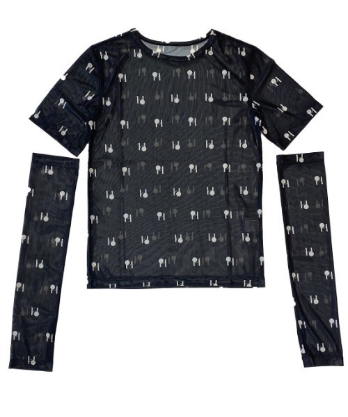 HONEY MI HONEY(ハニーミーハニー)の「logo tulle two-way tops(Tシャツ/カットソー・レディース・ベージュ/オフホワイト/ブラック・FREE)」の13枚目の写真