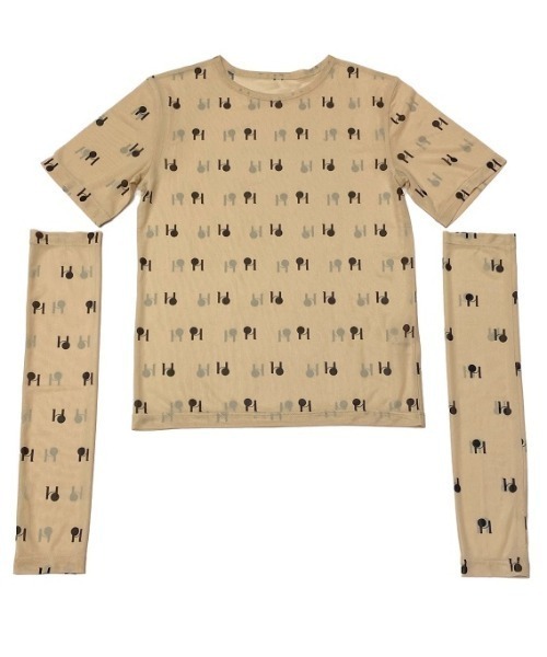 HONEY MI HONEY(ハニーミーハニー)の「logo tulle two-way tops(Tシャツ/カットソー・レディース・ベージュ/オフホワイト/ブラック・FREE)」の12枚目の写真