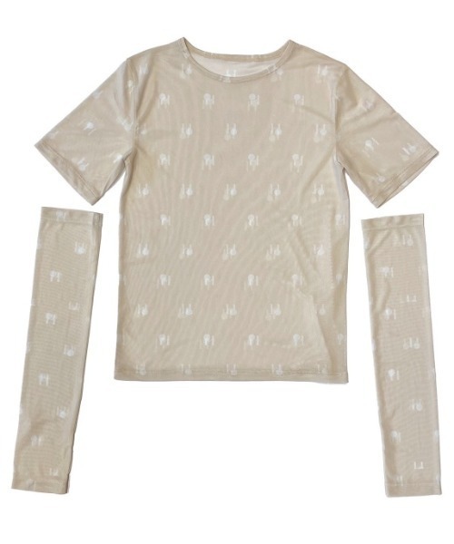 HONEY MI HONEY(ハニーミーハニー)の「logo tulle two-way tops(Tシャツ/カットソー・レディース・ベージュ/オフホワイト/ブラック・FREE)」の20枚目の写真