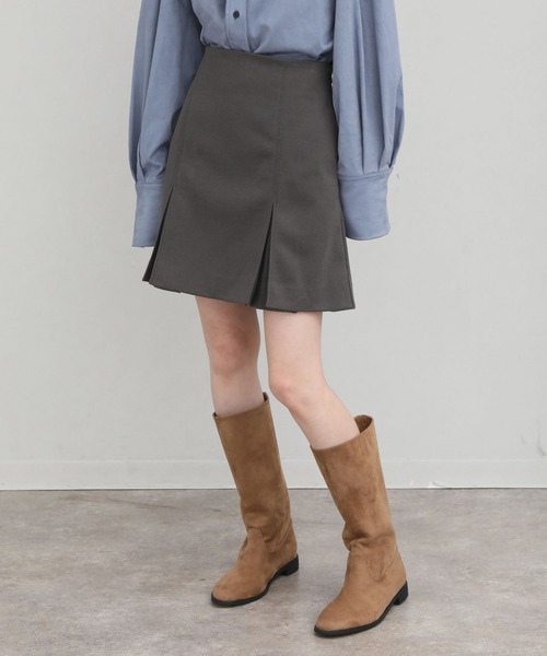 NOGLE（ノグル）の「【NOGLE/ノグル】ウールテックプリーツミニスカート（スカート・レディース・グレー/ベージュ/ブラウン・S/M）」の14枚目の写真