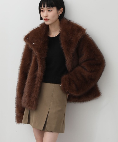 NOGLE（ノグル）の「【NOGLE/ノグル】ウールテックプリーツミニスカート（スカート・レディース・グレー/ベージュ/ブラウン・S/M）」の7枚目の写真