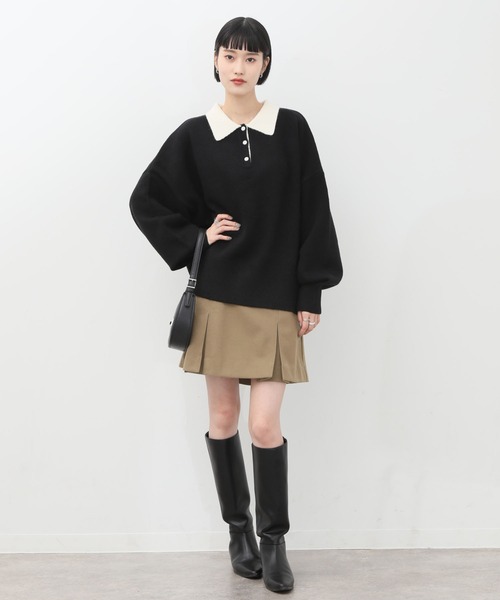 NOGLE（ノグル）の「【NOGLE/ノグル】ウールテックプリーツミニスカート（スカート・レディース・グレー/ベージュ/ブラウン・S/M）」の12枚目の写真